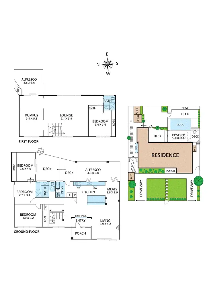Floorplan of Homely house listing, 202 Hickling Avenue, Greensborough VIC 3088