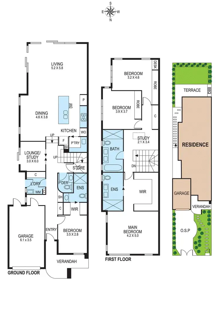 Floorplan of Homely townhouse listing, 564b Centre Road, Bentleigh VIC 3204