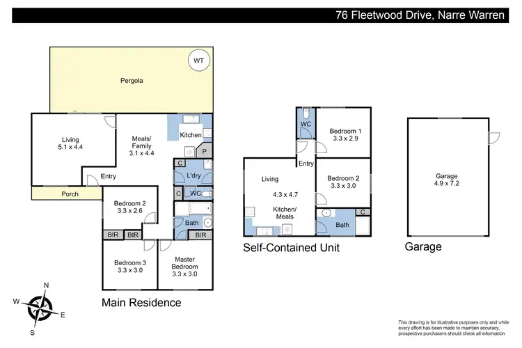 Floorplan of Homely house listing, 76 Fleetwood Drive, Narre Warren VIC 3805
