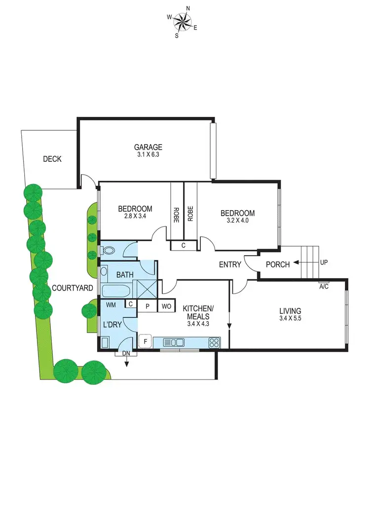 Floorplan of Homely unit listing, 3/1-3 North Avenue, Bentleigh VIC 3204