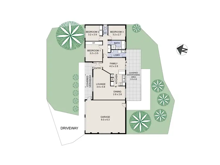 Floorplan of Homely townhouse listing, 18/3 Shepherdson Place, Isaacs ACT 2607