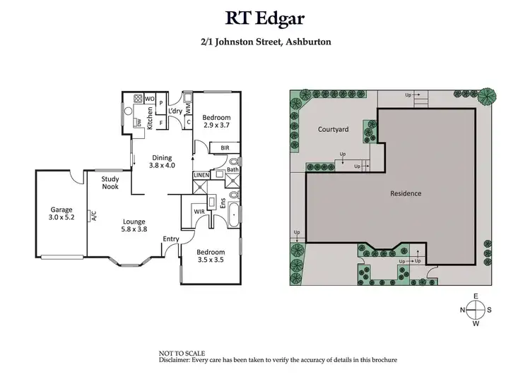 Floorplan of Homely unit listing, 2/1 Johnston Street, Ashburton VIC 3147
