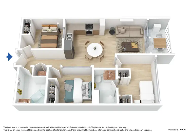 Floorplan of Homely apartment listing, 704/8 Sutherland Street, Melbourne VIC 3000