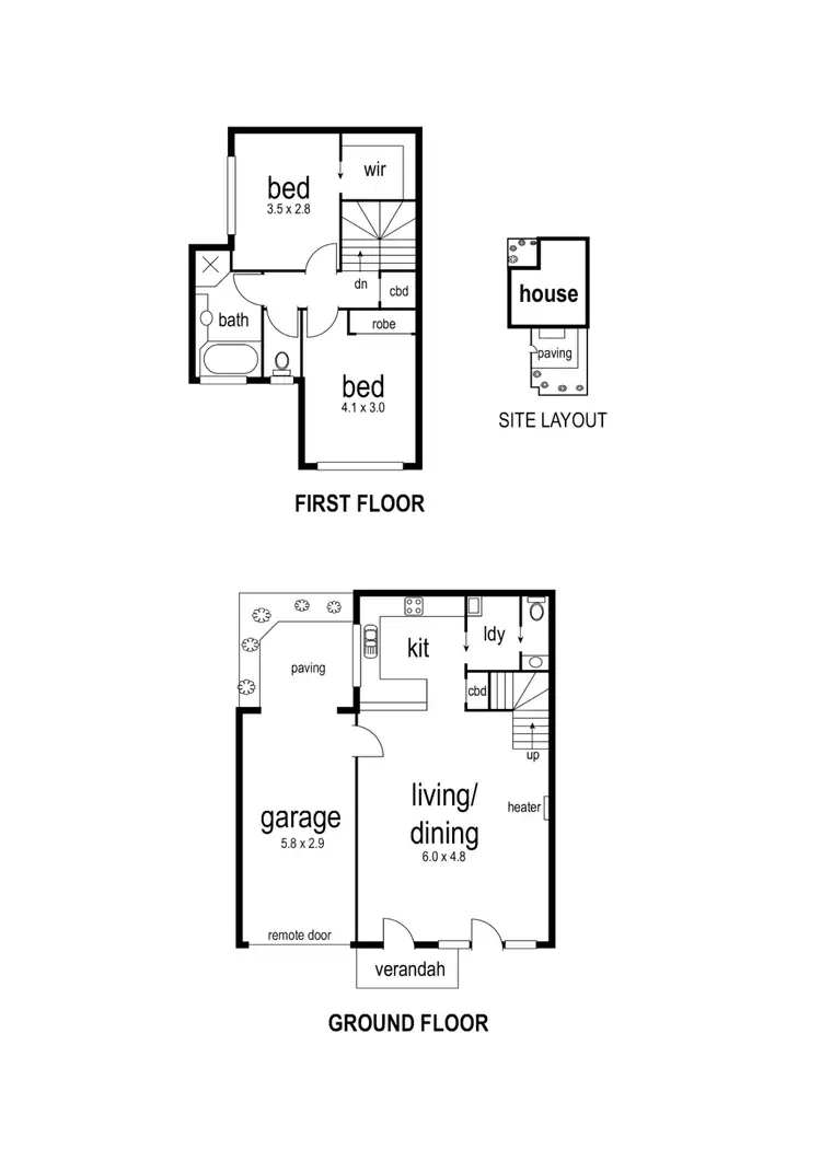 Floorplan of Homely townhouse listing, 20/58-62 Aitken Street, Williamstown VIC 3016