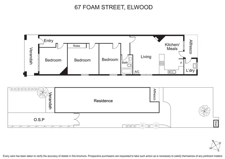 Floorplan of Homely house listing, 67 Foam Street, Elwood VIC 3184