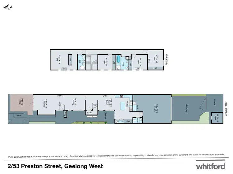 Floorplan of Homely townhouse listing, 2/53 Preston Street, Geelong West VIC 3218