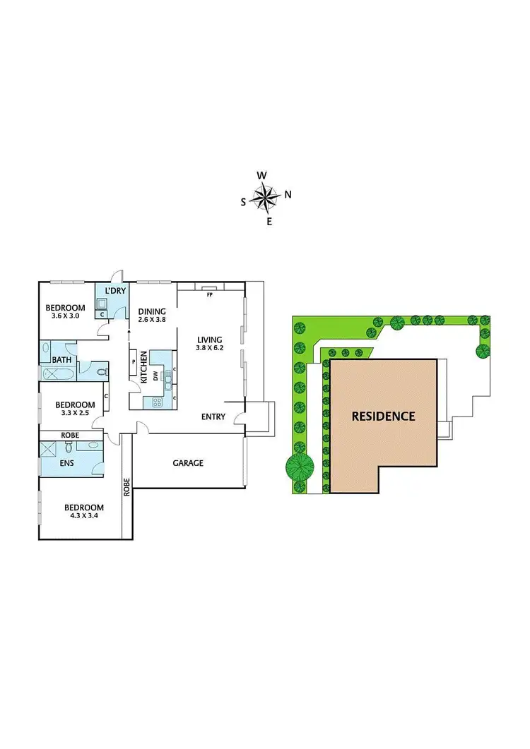 Floorplan of Homely townhouse listing, 3/38-40 Aitchison Avenue, Ashburton VIC 3147