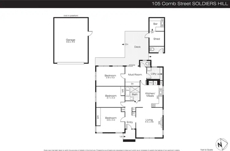 Floorplan of Homely house listing, 105 Comb Street, Soldiers Hill VIC 3350