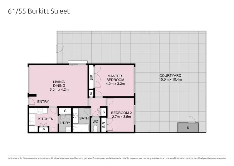 Floorplan of Homely townhouse listing, 61/55 Burkitt Street, Page ACT 2614