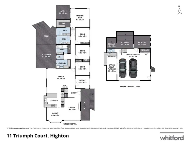 Floorplan of Homely house listing, 11 Triumph Court, Highton VIC 3216