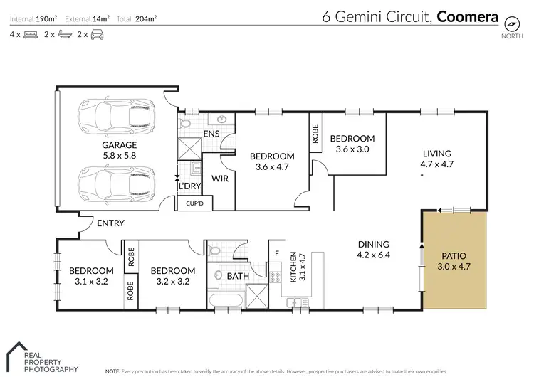 Floorplan of Homely house listing, 6 Gemini Circuit, Coomera QLD 4209