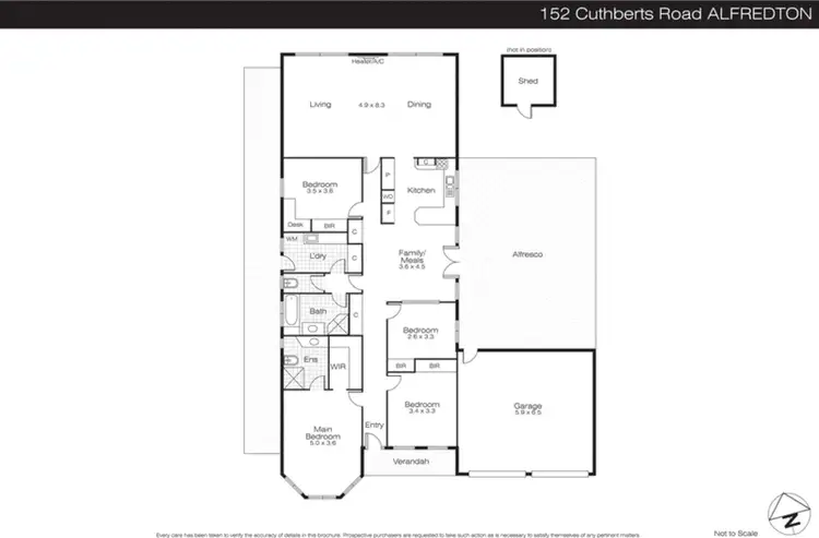 Floorplan of Homely house listing, 152 Cuthberts Road, Alfredton VIC 3350