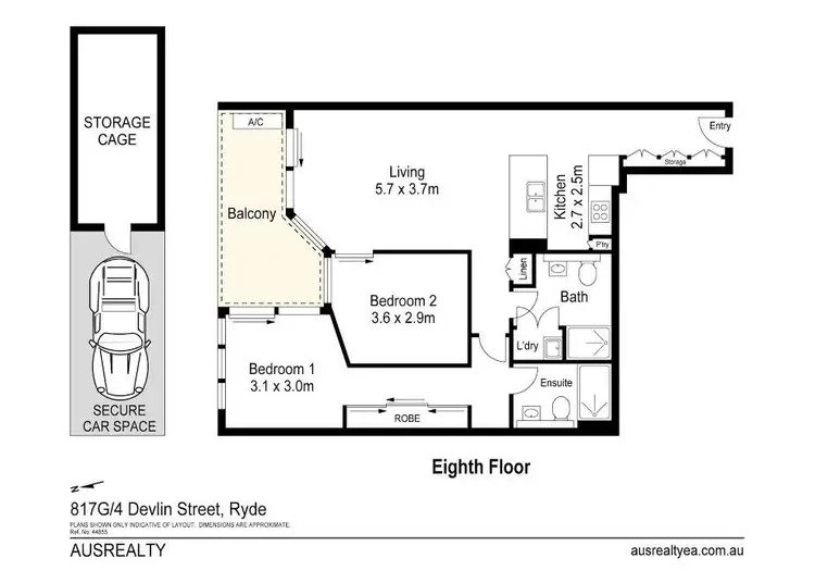 Floorplan of Homely apartment listing, 817G/4 Devlin Street, Ryde NSW 2112