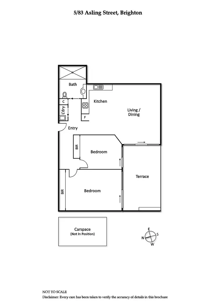 Floorplan of Homely apartment listing, 5/83 Asling Street, Brighton VIC 3186