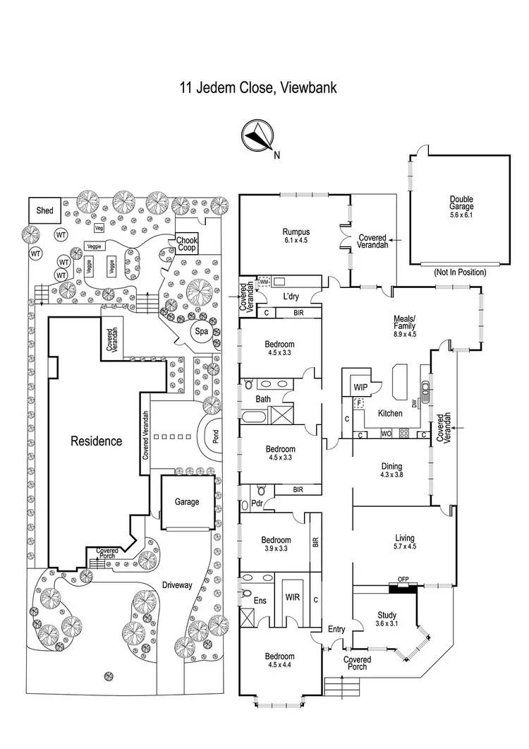 Floorplan of Homely house listing, 11 Jedem Close, Viewbank VIC 3084