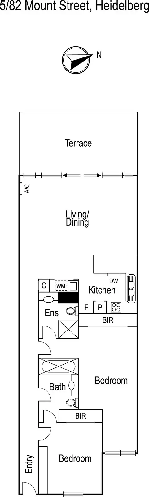 Floorplan of Homely apartment listing, 5/82-84 Mount Street, Heidelberg VIC 3084