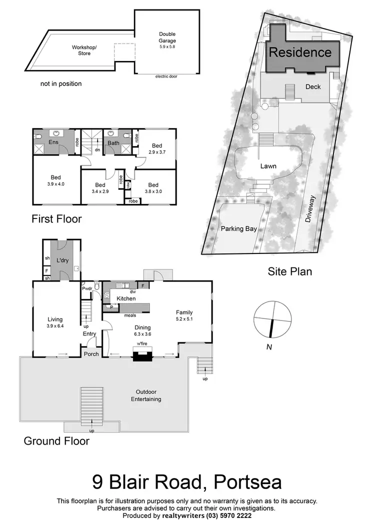 Floorplan of Homely house listing, 9 Blair Road, Portsea VIC 3944