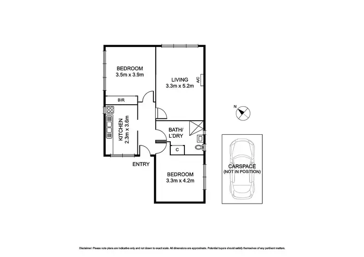 Floorplan of Homely apartment listing, 3/53 Tennyson Street, Elwood VIC 3184
