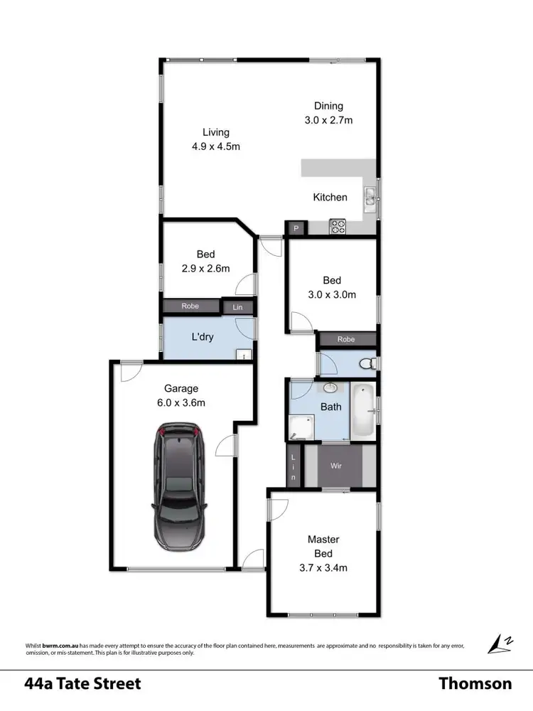 Floorplan of Homely house listing, 44a Tate Street, Thomson VIC 3219