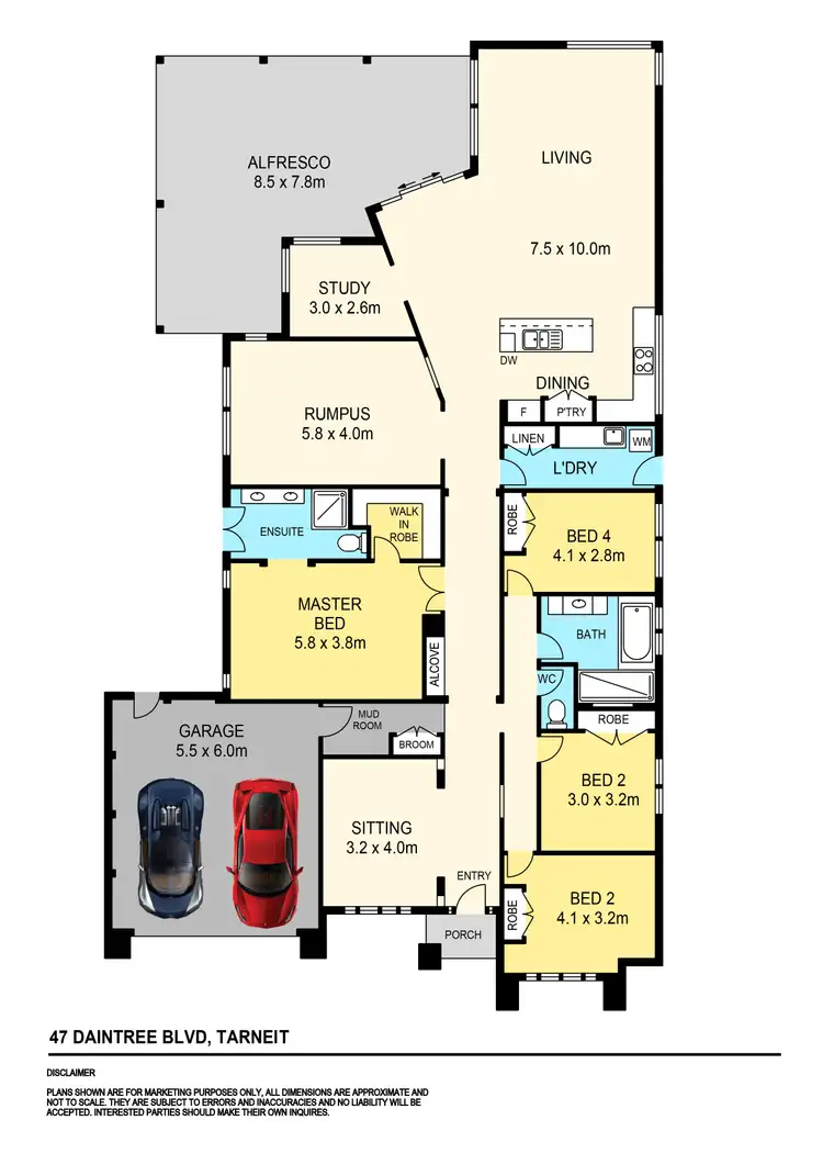 Floorplan of Homely house listing, 47 Daintree Boulevard, Tarneit VIC 3029