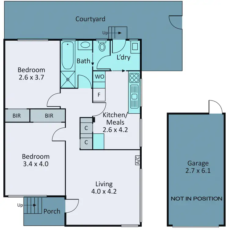 Floorplan of Homely unit listing, 1/430 Warrigal Road, Ashburton VIC 3147