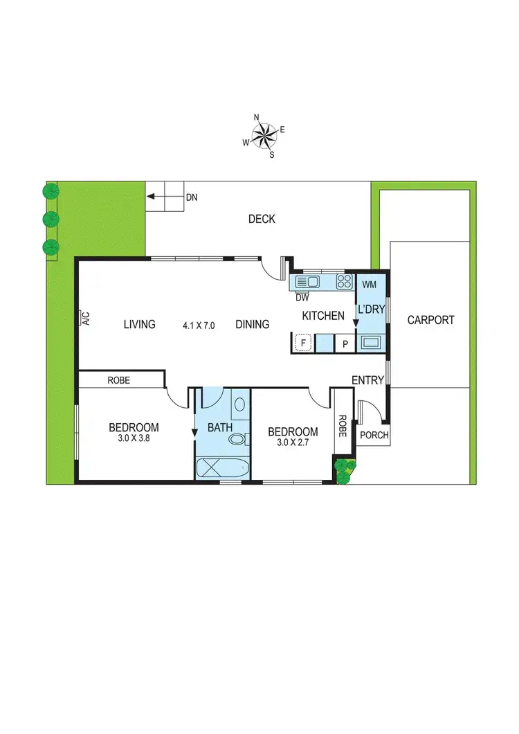 Floorplan of Homely unit listing, 2/511 South Road, Bentleigh VIC 3204