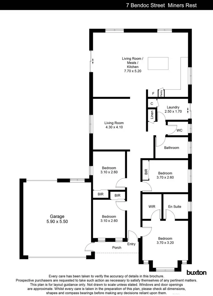 Floorplan of Homely house listing, 7 Bendoc Street, Miners Rest VIC 3352