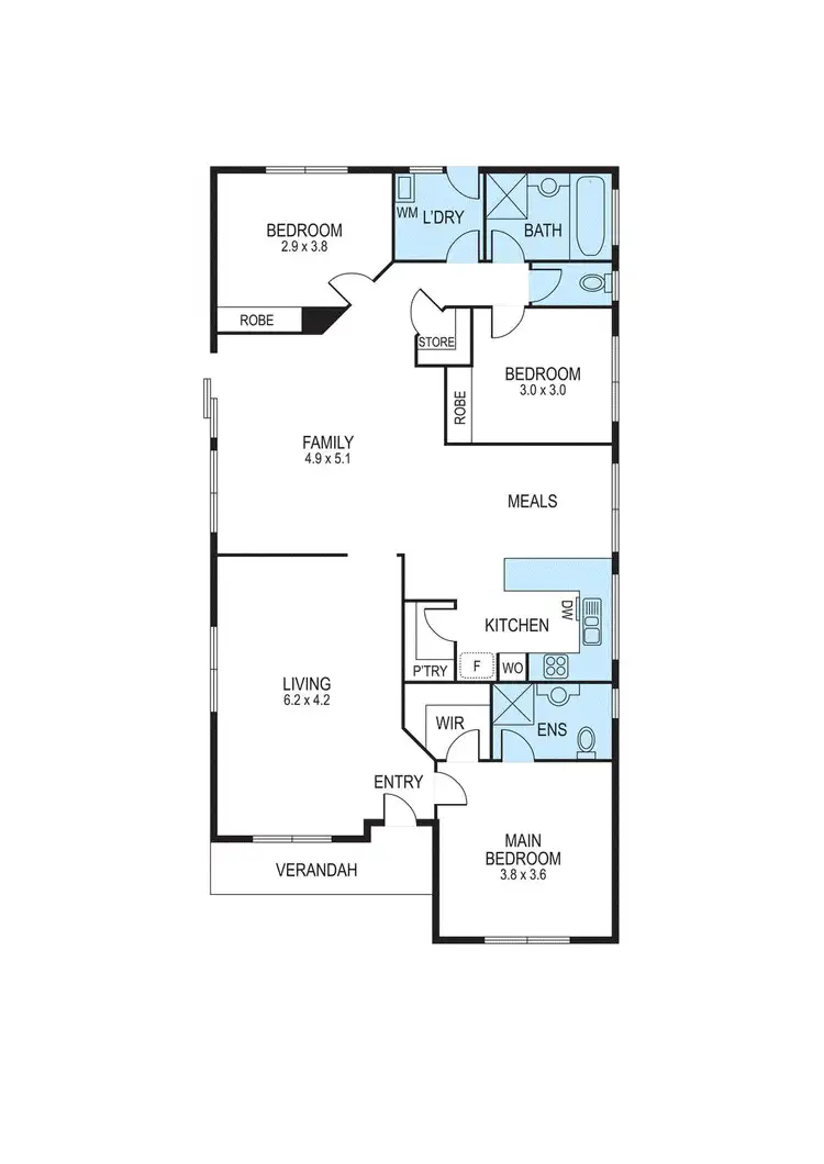Floorplan of Homely house listing, 38 Matilda Road, Moorabbin VIC 3189