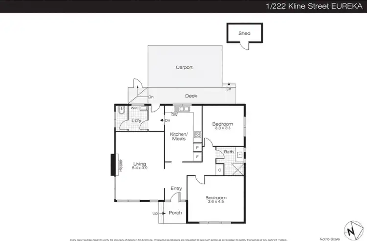Floorplan of Homely house listing, 1/222 Kline Street, Eureka VIC 3350