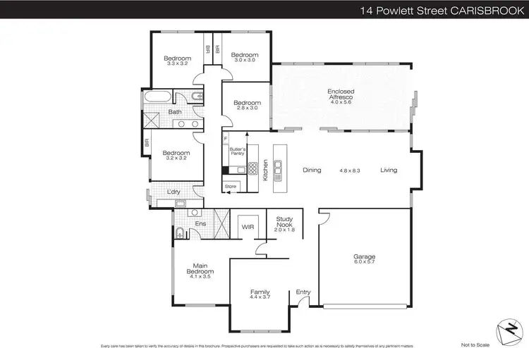 Floorplan of Homely house listing, 14 Powlett Street, Carisbrook VIC 3464