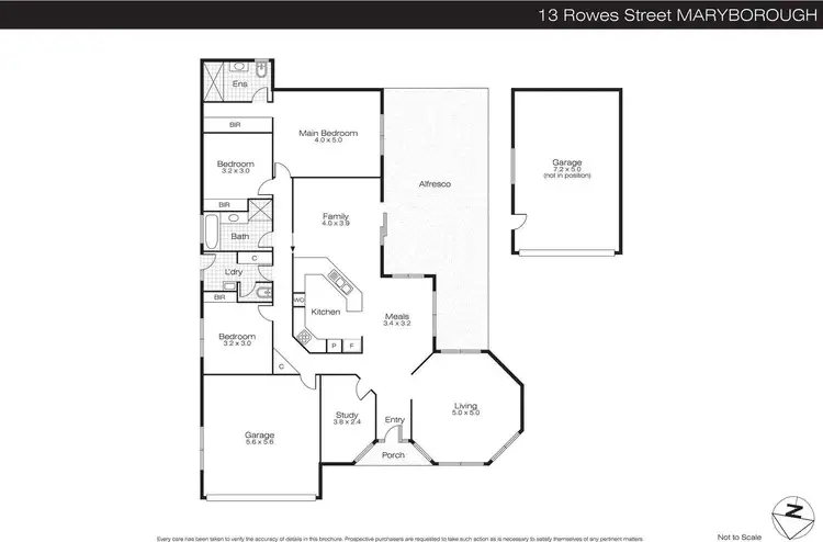 Floorplan of Homely house listing, 13 Rowles Drive, Maryborough VIC 3465