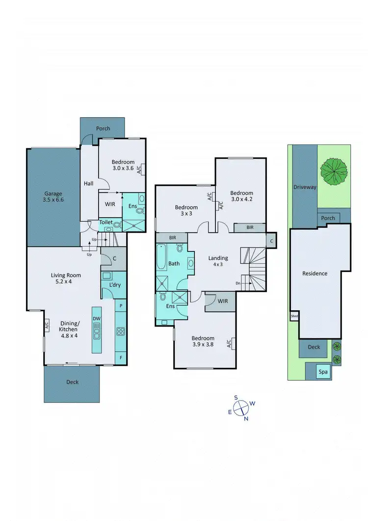 Floorplan of Homely townhouse listing, 3/9 Batesford Road, Chadstone VIC 3148
