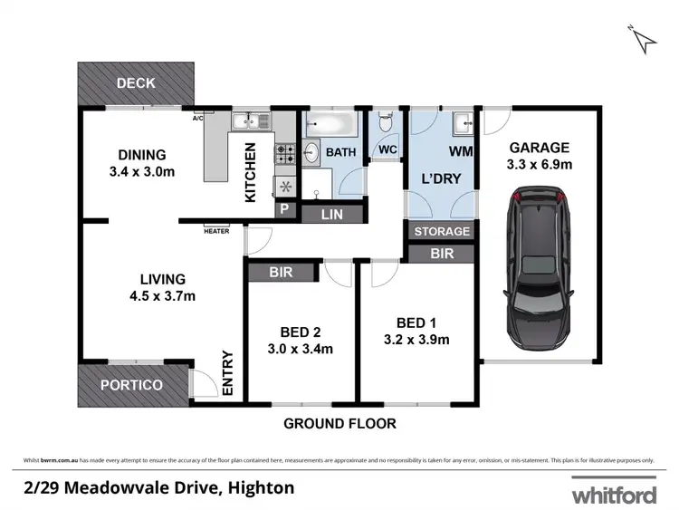 Floorplan of Homely unit listing, 2/29 Meadowvale Drive, Grovedale VIC 3216