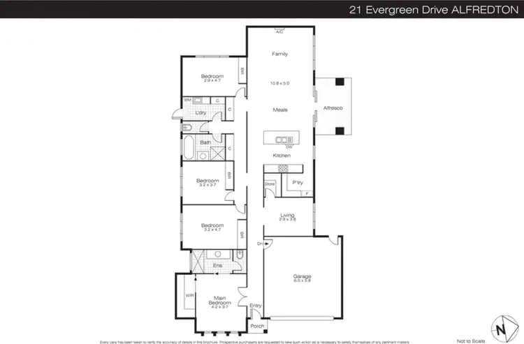 Floorplan of Homely house listing, 21 Evergreen Drive, Alfredton VIC 3350