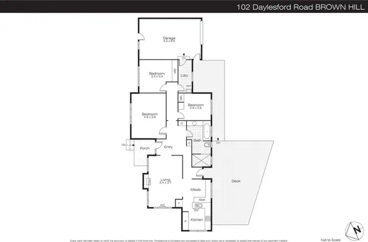 Floorplan of Homely house listing, 102 Daylesford Road, Brown Hill VIC 3350