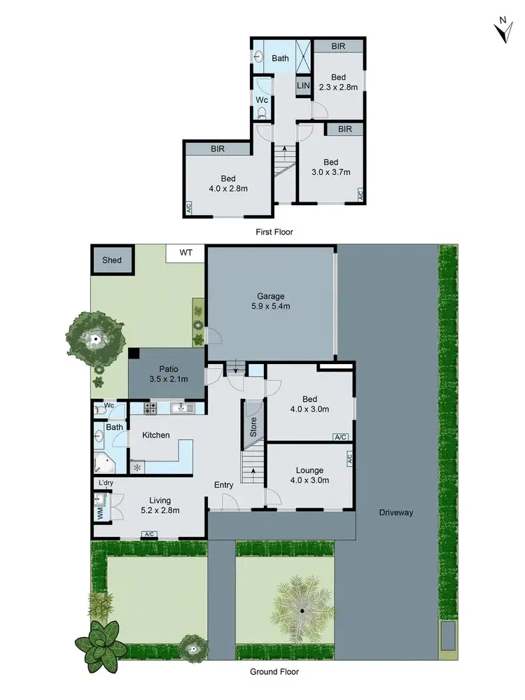 Floorplan of Homely townhouse listing, 1/14 Boyd Avenue, Oakleigh East VIC 3166
