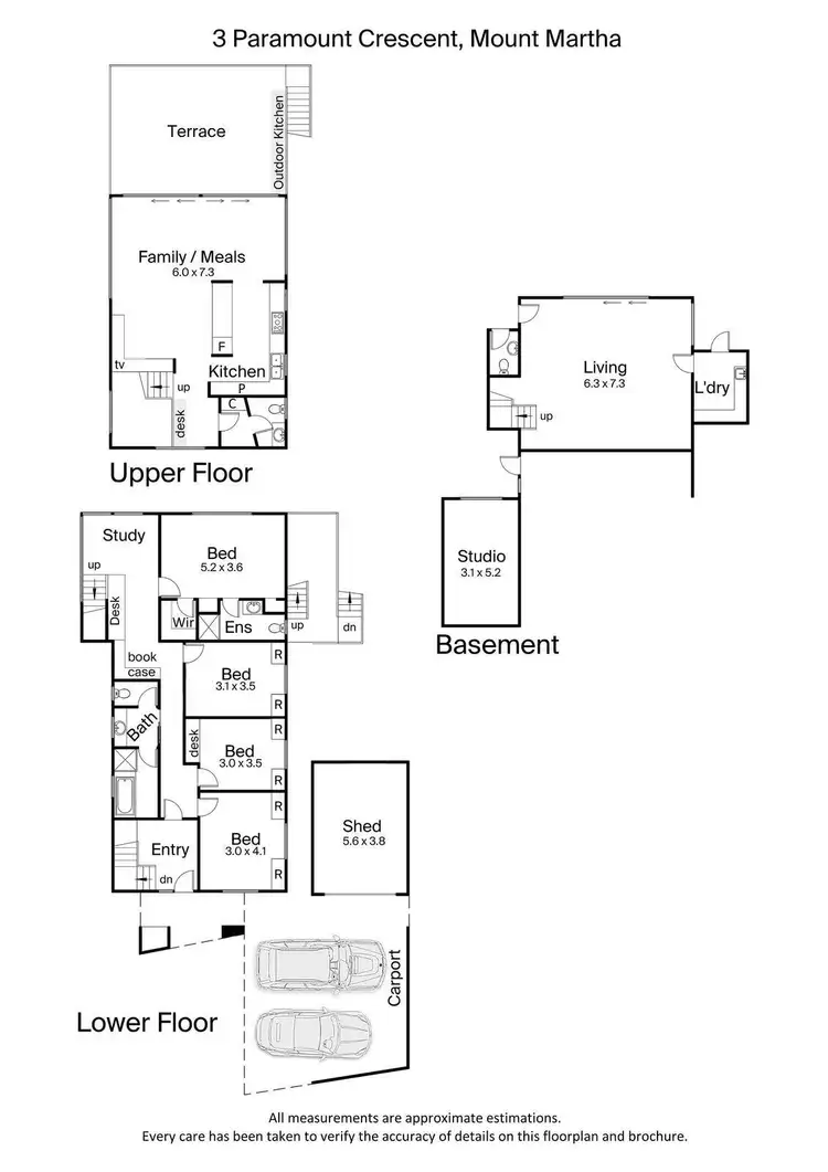 Floorplan of Homely house listing, 3 Paramount Crescent, Mount Martha VIC 3934