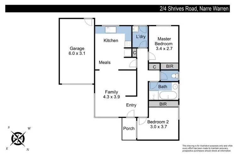 Floorplan of Homely unit listing, 2/4 Shrives Road, Narre Warren VIC 3805