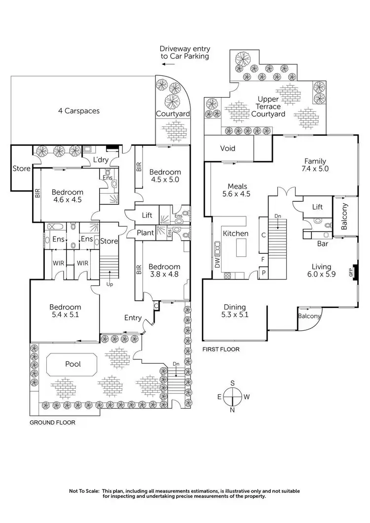 Floorplan of Homely townhouse listing, TH 1/4 Tahara Road, Toorak VIC 3142
