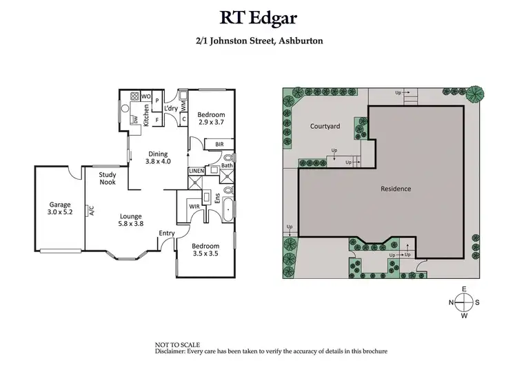 Floorplan of Homely townhouse listing, 2/1 Johnston Street, Ashburton VIC 3147