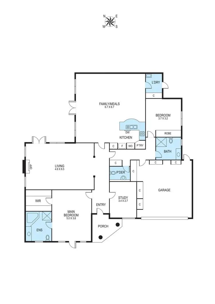 Floorplan of Homely townhouse listing, 3 Gatehouse Place, Brighton VIC 3186