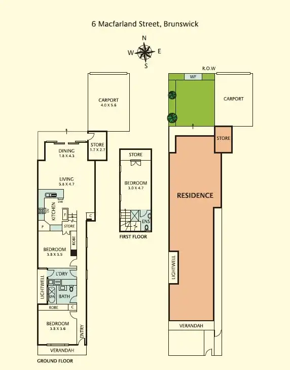 Floorplan of Homely house listing, 6 Macfarland Street, Brunswick VIC 3056