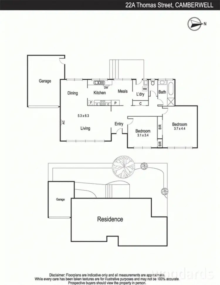 Floorplan of Homely villa listing, 22A Thomas Street, Camberwell VIC 3124