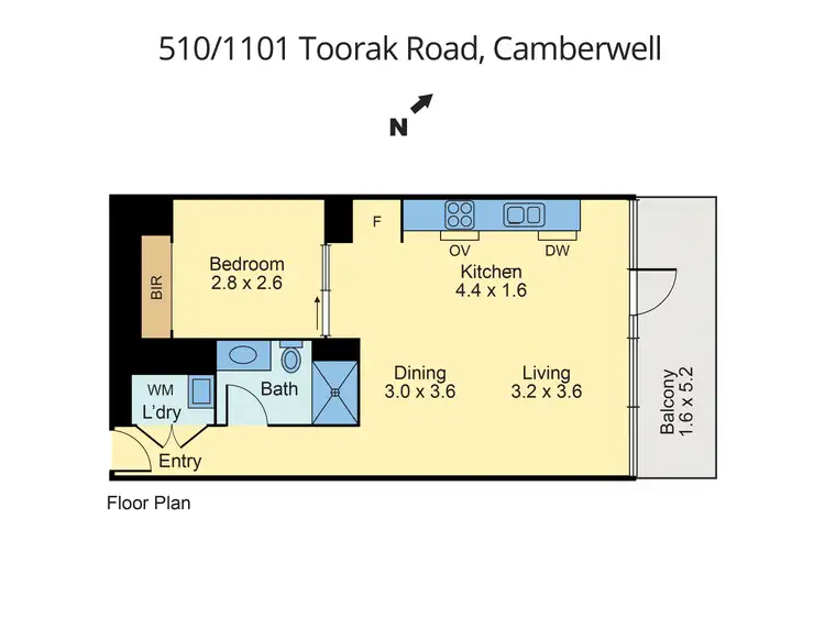 Floorplan of Homely apartment listing, 510/1101 Toorak Road, Camberwell VIC 3124