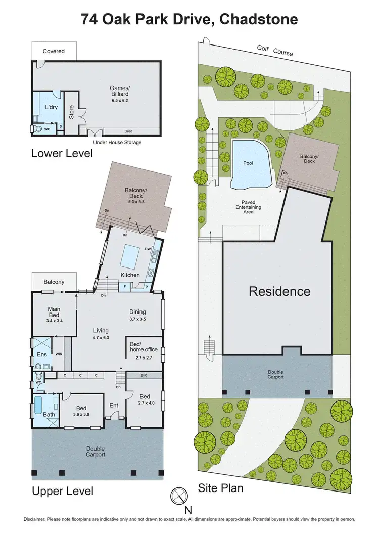 Floorplan of Homely house listing, 74 Oakpark Drive, Chadstone VIC 3148