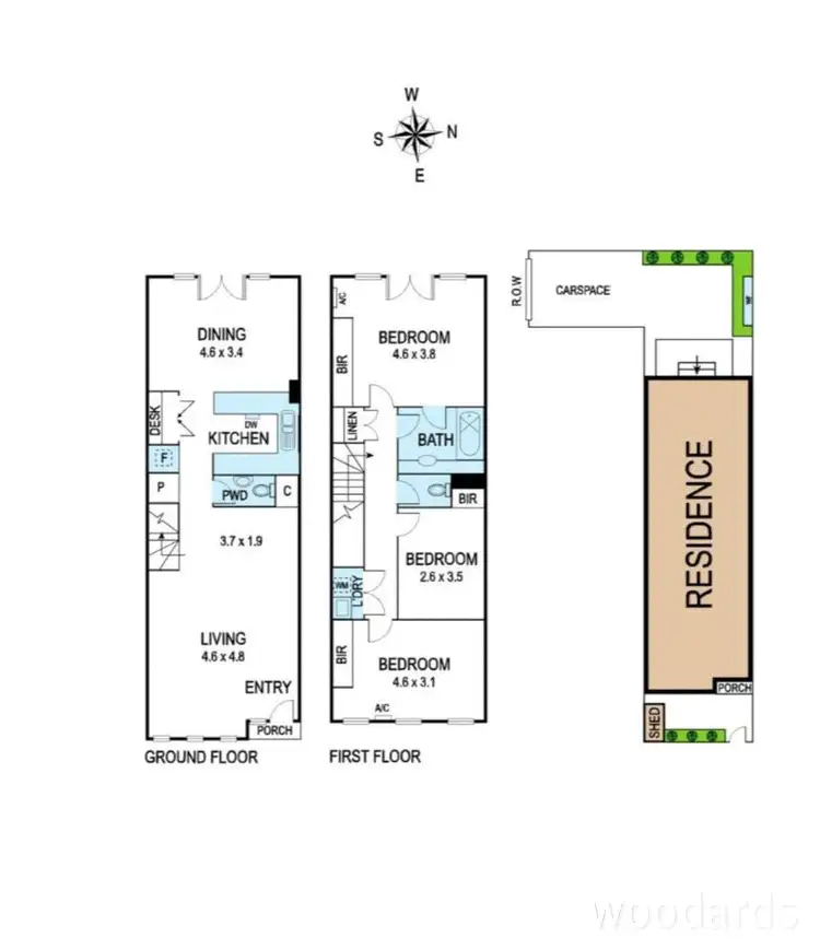 Floorplan of Homely townhouse listing, 54 Lambert Street, Richmond VIC 3121