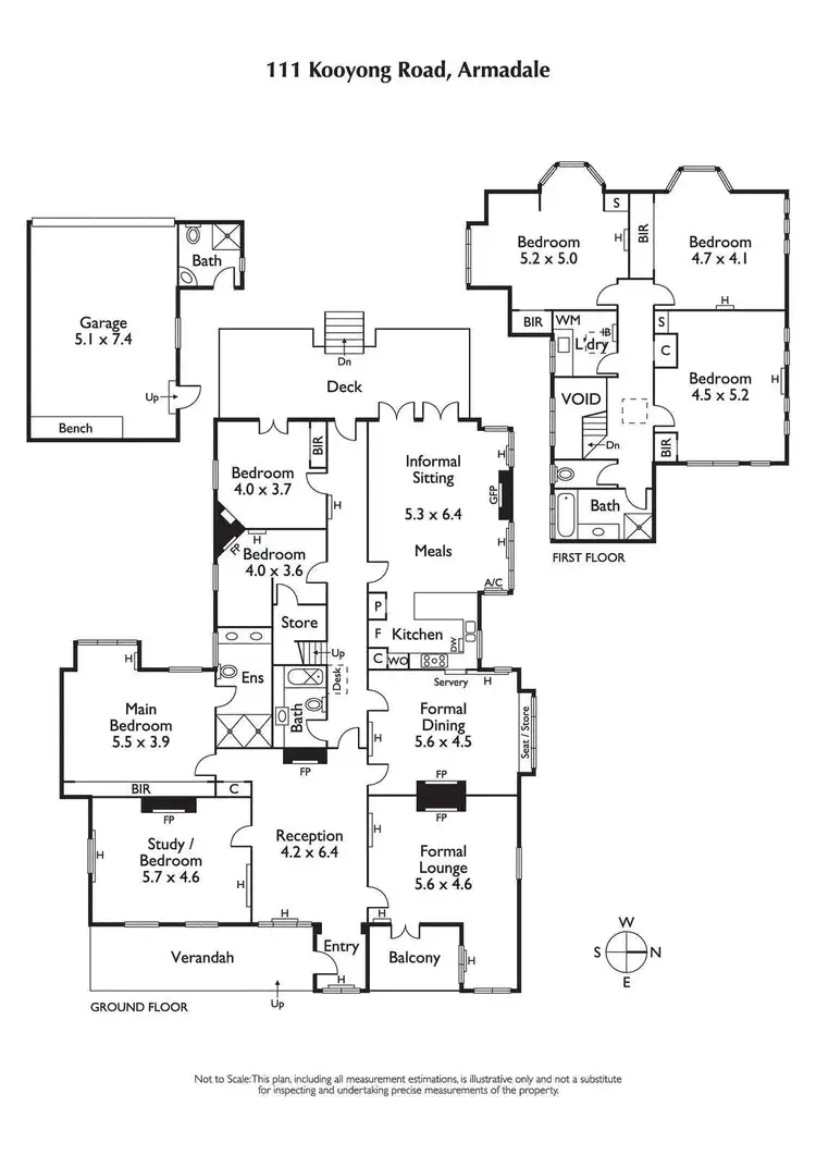 Floorplan of Homely house listing, 111 Kooyong Road, Armadale VIC 3143