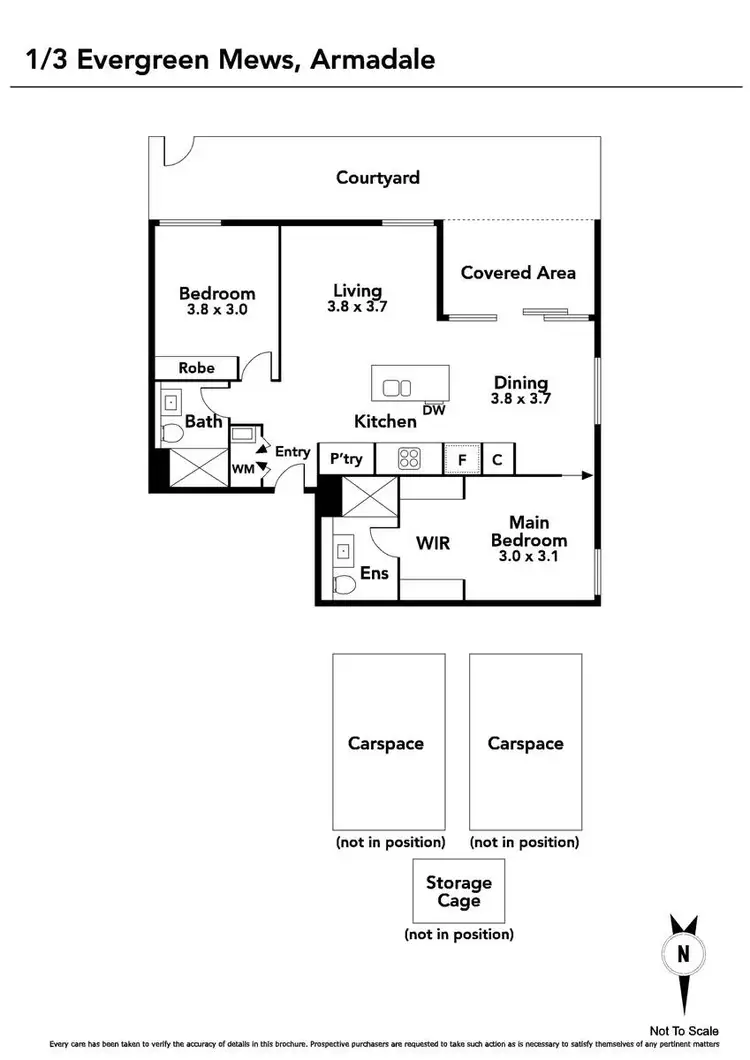 Floorplan of Homely apartment listing, 1/3 Evergreen Mews, Armadale VIC 3143