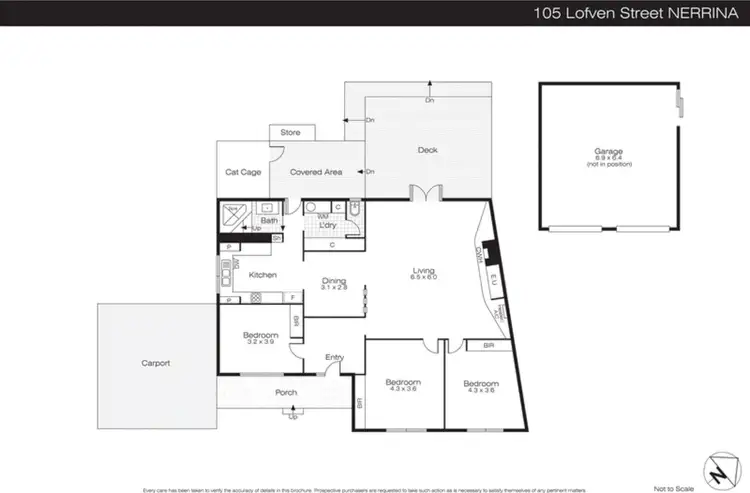Floorplan of Homely house listing, 105 Lofven Street, Nerrina VIC 3350