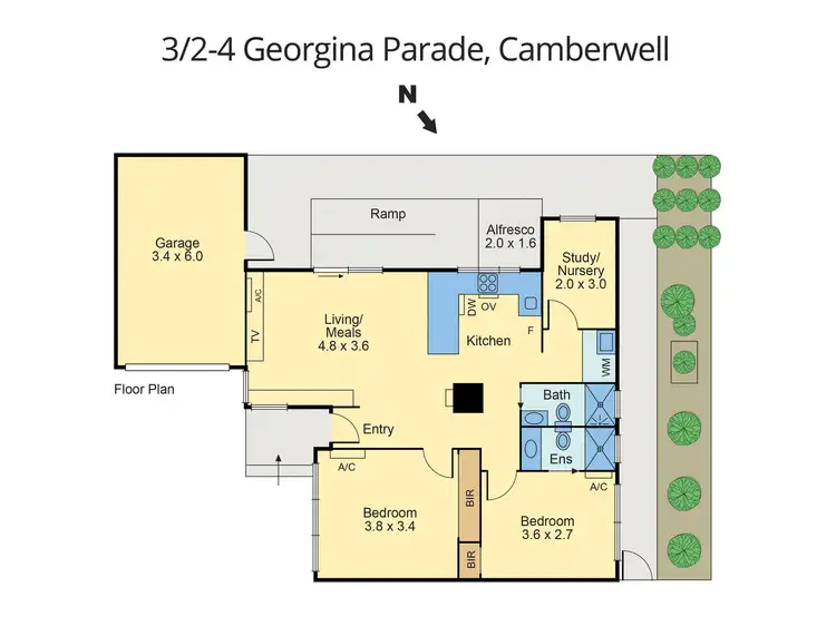 Floorplan of Homely unit listing, 3/2-4 Georgina Parade, Camberwell VIC 3124